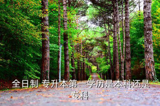  全日制 專升本第一學(xué)歷是本科還是專科