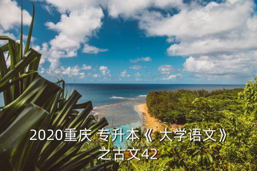 2020重慶 專升本《 大學(xué)語文》之古文42