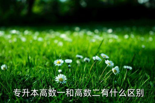 函授專升本高等數(shù)學(xué)二,專升本高數(shù)一和?？粕膮^(qū)別在于哪里?