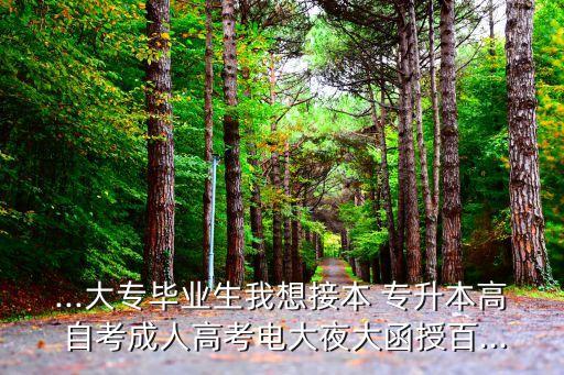 ...大專(zhuān)畢業(yè)生我想接本 專(zhuān)升本高 自考成人高考電大夜大函授百...