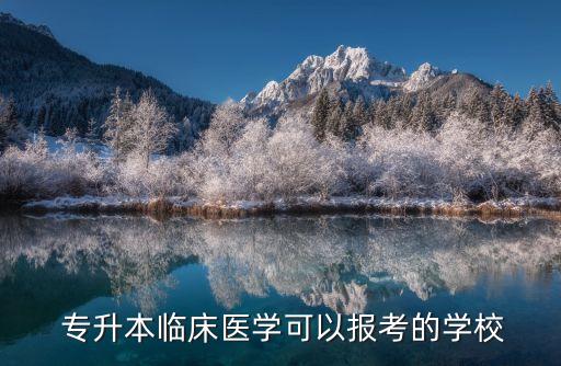  專升本臨床醫(yī)學(xué)可以報(bào)考的學(xué)校