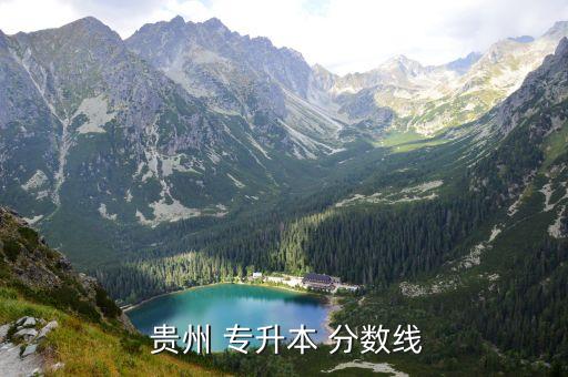  貴州 專升本 分數線
