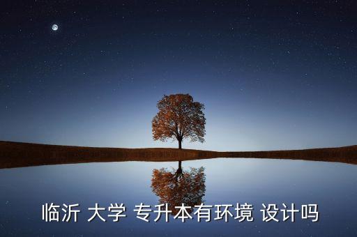  臨沂 大學(xué) 專(zhuān)升本有環(huán)境 設(shè)計(jì)嗎