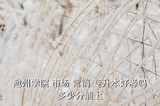 池州學(xué)院 市場(chǎng) 營(yíng)銷(xiāo) 專(zhuān)升本好考嗎多少分能上