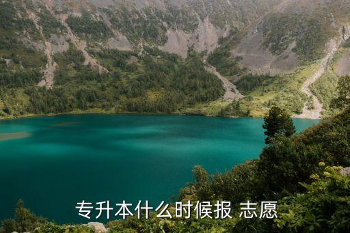  專升本什么時候報 志愿