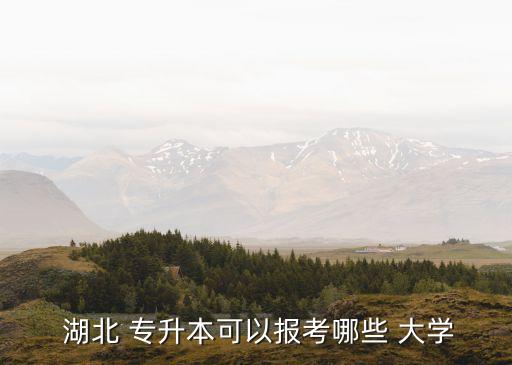 湖北輕工業(yè)大學(xué)專升本,湖北高等學(xué)府直升本可報考以下大學(xué)