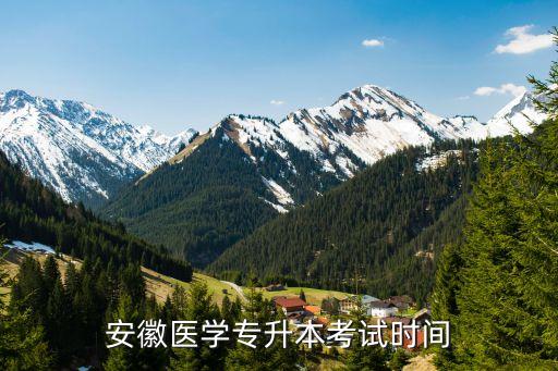 安徽醫(yī)學(xué)專(zhuān)升本考試時(shí)間
