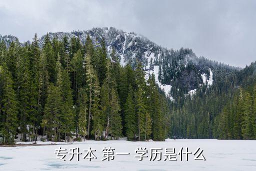  專升本 第一 學歷是什么