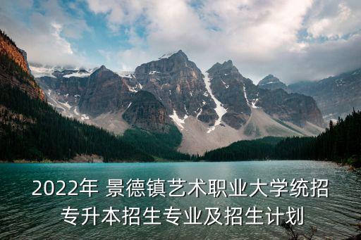 2022年 景德鎮(zhèn)藝術(shù)職業(yè)大學統(tǒng)招 專升本招生專業(yè)及招生計劃