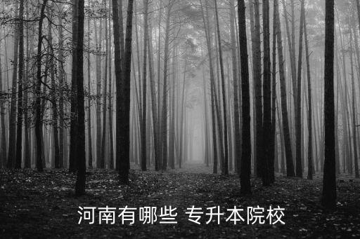  河南有哪些 專(zhuān)升本院校