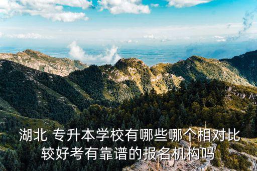 湖北 專升本學(xué)校有哪些哪個(gè)相對比較好考有靠譜的報(bào)名機(jī)構(gòu)嗎