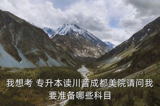 我想考 專升本讀川音成都美院請(qǐng)問我要準(zhǔn)備哪些科目
