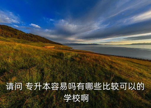 請(qǐng)問 專升本容易嗎有哪些比較可以的 學(xué)校啊