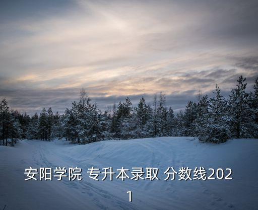 安陽學院 專升本錄取 分數(shù)線2021