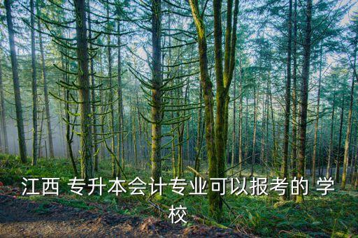 江西 專升本會計專業(yè)可以報考的 學校
