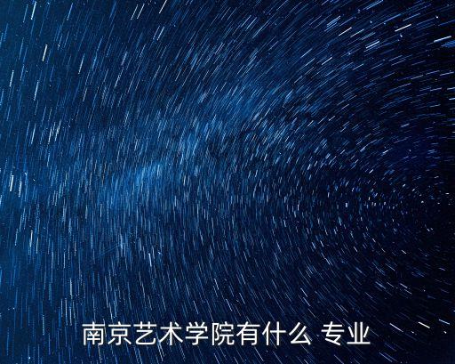 南京藝術(shù)學(xué)院有什么 專業(yè)