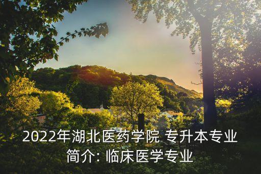 2022年湖北醫(yī)藥學(xué)院 專升本專業(yè)簡(jiǎn)介: 臨床醫(yī)學(xué)專業(yè)