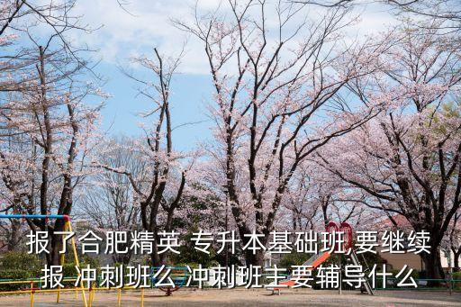 報(bào)了合肥精英 專(zhuān)升本基礎(chǔ)班,要繼續(xù)報(bào) 沖刺班么 沖刺班主要輔導(dǎo)什么
