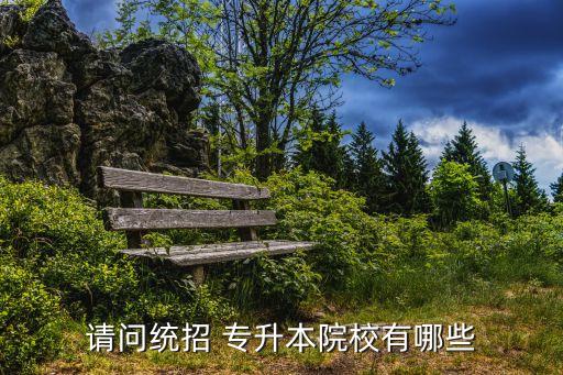 請(qǐng)問統(tǒng)招 專升本院校有哪些