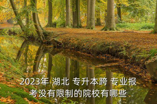 2023年 湖北 專升本跨 專業(yè)報考沒有限制的院校有哪些