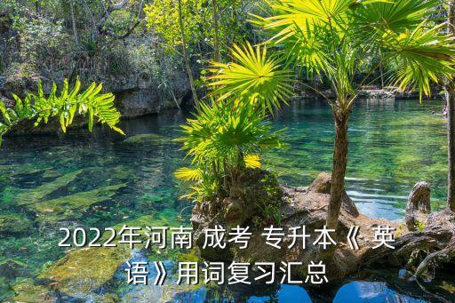 2022年河南 成考 專升本《 英語(yǔ)》用詞復(fù)習(xí)匯總