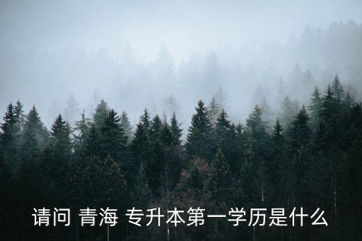 請(qǐng)問(wèn) 青海 專升本第一學(xué)歷是什么
