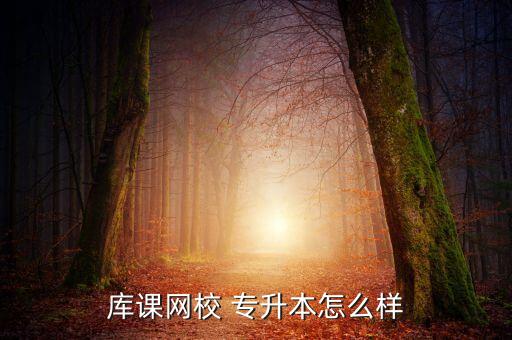 庫(kù)課網(wǎng)校 專升本怎么樣
