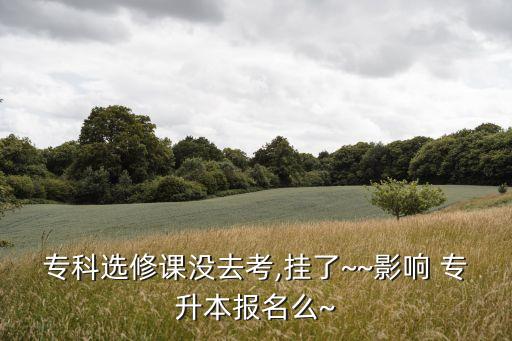 專科選修課沒去考,掛了~~影響 專升本報名么~