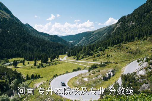 河南 專升本院校及專業(yè) 分數(shù)線