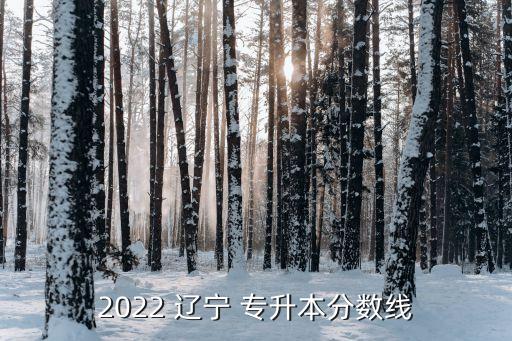2022 遼寧 專升本分數(shù)線