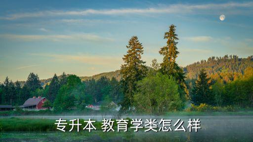  專升本 教育學類怎么樣