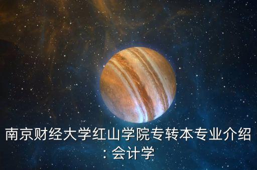 南京財經(jīng)大學(xué)紅山學(xué)院專轉(zhuǎn)本專業(yè)介紹: 會計學(xué)