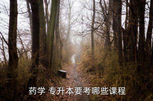  藥學 專升本要考哪些課程