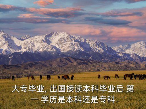 大專畢業(yè), 出國接讀本科畢業(yè)后 第一 學歷是本科還是?？? class=