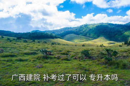 廣西建院 補考過了可以 專升本嗎