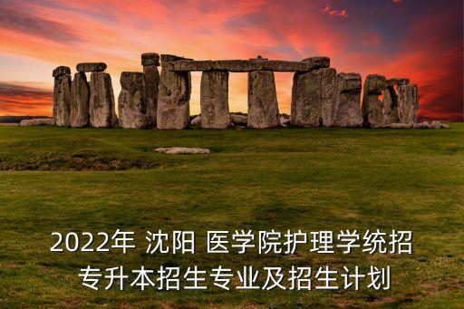 2022年 沈陽 醫(yī)學院護理學統(tǒng)招 專升本招生專業(yè)及招生計劃