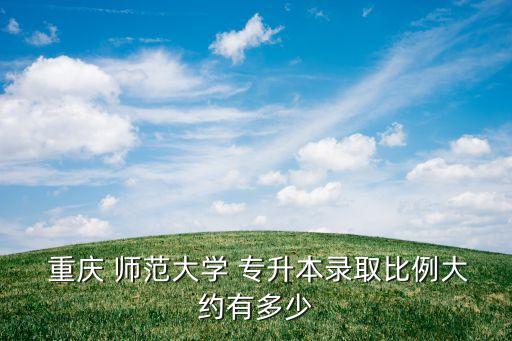  重慶 師范大學(xué) 專(zhuān)升本錄取比例大約有多少