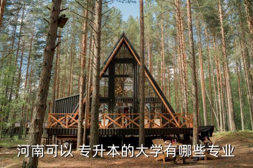 河南可以 專升本的大學(xué)有哪些專業(yè)