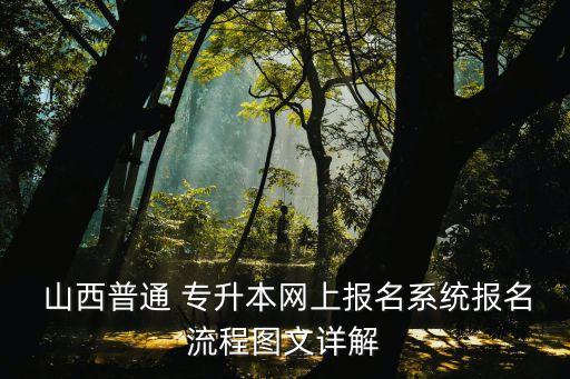  山西普通 專升本網(wǎng)上報(bào)名系統(tǒng)報(bào)名流程圖文詳解