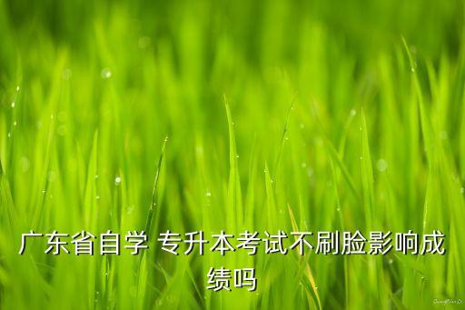 廣東省自學(xué) 專升本考試不刷臉影響成績(jī)嗎