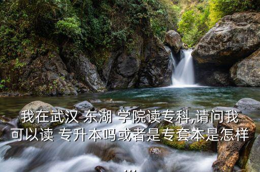 我在武漢 東湖 學(xué)院讀專(zhuān)科,請(qǐng)問(wèn)我可以讀 專(zhuān)升本嗎或者是專(zhuān)套本是怎樣...