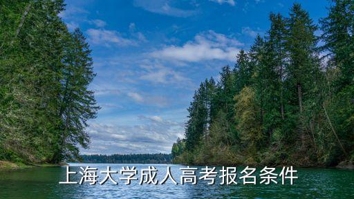  上海大學(xué)成人高考報(bào)名條件