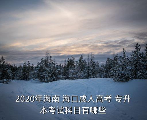 2020年海南 海口成人高考 專(zhuān)升本考試科目有哪些