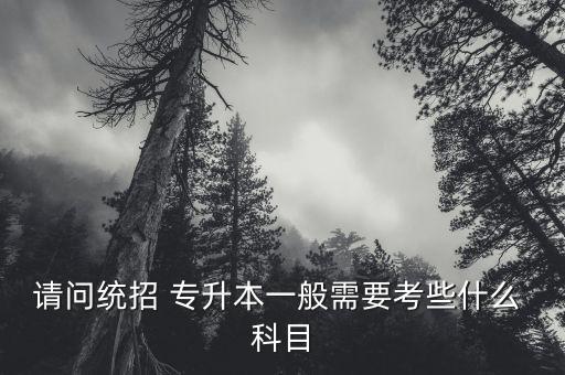 請問統(tǒng)招 專升本一般需要考些什么 科目