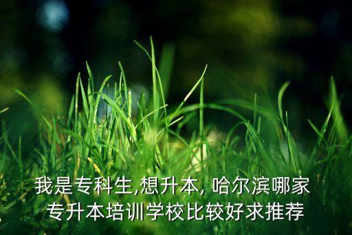 我是?？粕?想升本, 哈爾濱哪家 專升本培訓學校比較好求推薦
