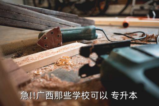 急!!廣西那些學?？梢?專升本
