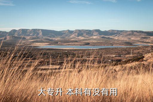  大專升 本科有沒(méi)有用