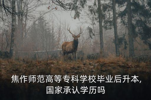  焦作師范高等專科學校畢業(yè)后升本,國家承認學歷嗎