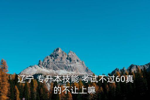  遼寧 專升本技能 考試不過(guò)60真的不讓上嘛