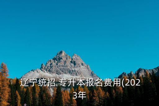  遼寧統(tǒng)招 專升本報名費(fèi)用(2023年